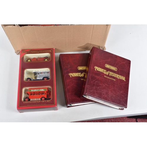 153 - THREE BOXES OF MATCHBOX MODELS OF YESTERYEAR, some models are in their original boxes and others hav... 