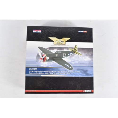 155 - THREE BOXED LIMITED EDITION 1/72 SCALE CORGI AVIATION ARCHIVE DIECAST MODEL AIRCRAFTS, the first is ... 