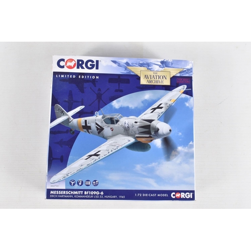 155 - THREE BOXED LIMITED EDITION 1/72 SCALE CORGI AVIATION ARCHIVE DIECAST MODEL AIRCRAFTS, the first is ... 