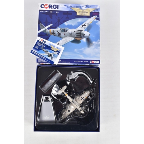 155 - THREE BOXED LIMITED EDITION 1/72 SCALE CORGI AVIATION ARCHIVE DIECAST MODEL AIRCRAFTS, the first is ... 