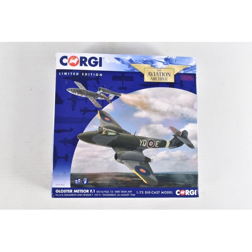 157 - THREE BOXED LIMITED EDITION 1/72 SCALE CORGI AVIATION ARCHIVE DIECAST MODEL ARICRAFTS, the first is ... 