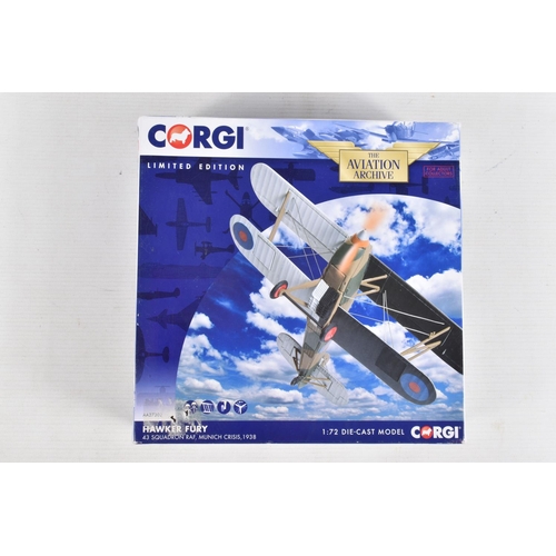 157 - THREE BOXED LIMITED EDITION 1/72 SCALE CORGI AVIATION ARCHIVE DIECAST MODEL ARICRAFTS, the first is ... 