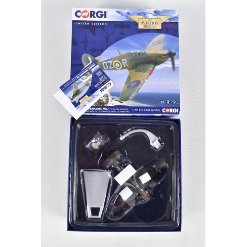 158 - FOUR BOXED LIMITED EDITION 1/72 SCALE CORGI AVIATION ARCHIVE DIECAST MODEL AIRCRAFTS, the first is a... 