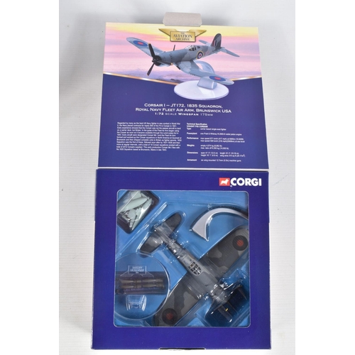 159 - THREE BOXED LIMITED EDITION 1/72 SCALE CORGI AVIATION ARCHIVE DIECAST MODEL AIRCRAFTS, the first is ... 