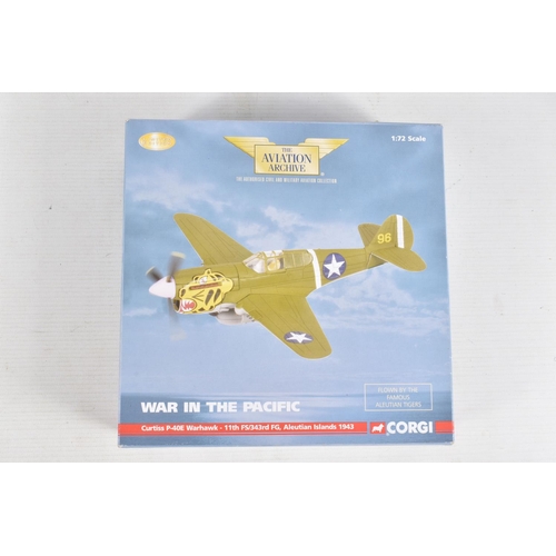 162 - FIVE BOXED LIMITED EDITION 1/72 SCALE CORGI AVIATION ARCHIVE DIECAST MODEL AIRCRAFTS, the first a F4... 