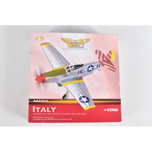 163 - FOUR BOXED LIMITED EDITION 1/72 SCALE CORGI AVIATION ARCHIVE DIECAST MODEL AIRCRAFTS, the first is a... 