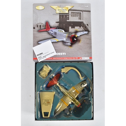 163 - FOUR BOXED LIMITED EDITION 1/72 SCALE CORGI AVIATION ARCHIVE DIECAST MODEL AIRCRAFTS, the first is a... 