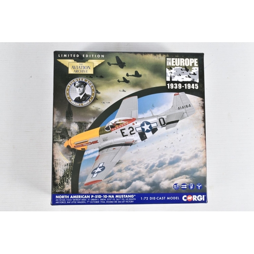 163 - FOUR BOXED LIMITED EDITION 1/72 SCALE CORGI AVIATION ARCHIVE DIECAST MODEL AIRCRAFTS, the first is a... 