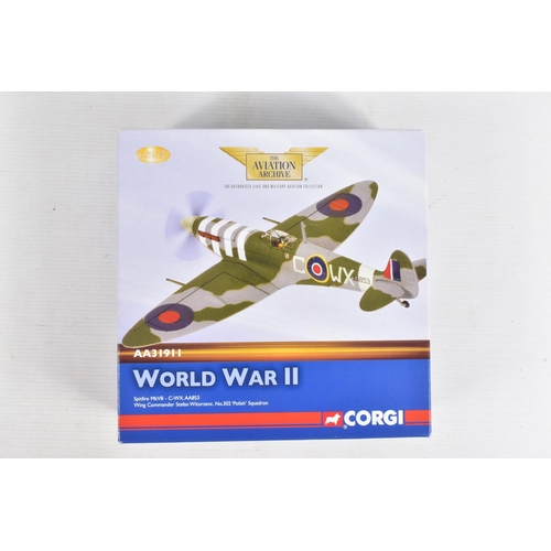 164 - FOUR BOXED LIMITED EDITION 1/72 SCALE CORGI AVIATION ARCHIVE DIECAST MODEL AIRCRAFTS, the first is a... 