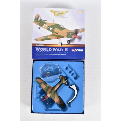 164 - FOUR BOXED LIMITED EDITION 1/72 SCALE CORGI AVIATION ARCHIVE DIECAST MODEL AIRCRAFTS, the first is a... 