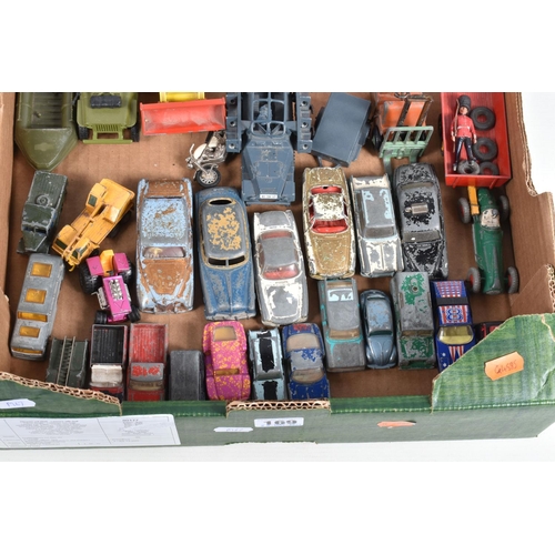 169 - A QUANTITY OF UNBOXED AND ASSORTED PLAYWORN DIECAST VEHICLES, to include Spot-On Armstrong Siddeley ... 