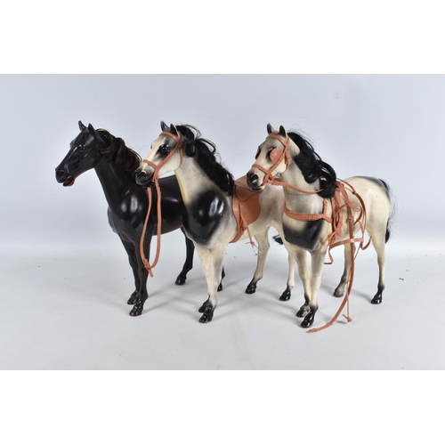 178 - A QUANTITY OF ASSORTED PEDIGREE SINDY HORSES AND RELATED ITEMS, to include horseboxes, gigs and vari... 