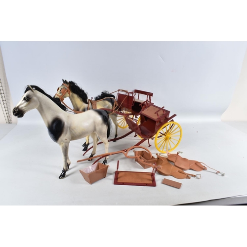 178 - A QUANTITY OF ASSORTED PEDIGREE SINDY HORSES AND RELATED ITEMS, to include horseboxes, gigs and vari... 