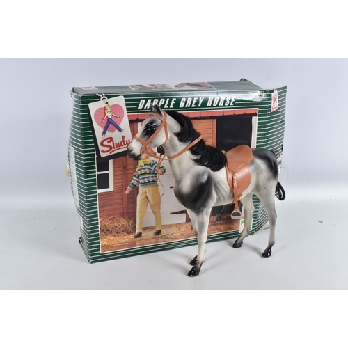 178 - A QUANTITY OF ASSORTED PEDIGREE SINDY HORSES AND RELATED ITEMS, to include horseboxes, gigs and vari... 