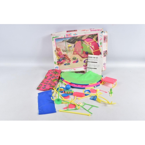 179 - A QUANTITY OF ASSORTED PEDIGREE AND HASBRO SINDY CARAVAN AND CAMPING RELATED ITEMS, boxed sets to in... 