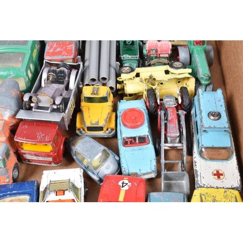 184 - A QUANTITY OF UNBOXED AND ASSORTED PLAYWORN DIECAST VEHICLES, to include Corgi Toys Chitty Chitty Ba... 