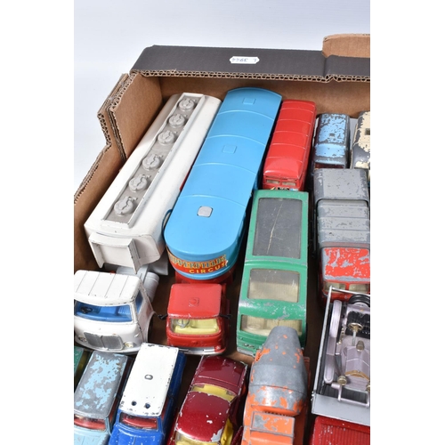 184 - A QUANTITY OF UNBOXED AND ASSORTED PLAYWORN DIECAST VEHICLES, to include Corgi Toys Chitty Chitty Ba... 