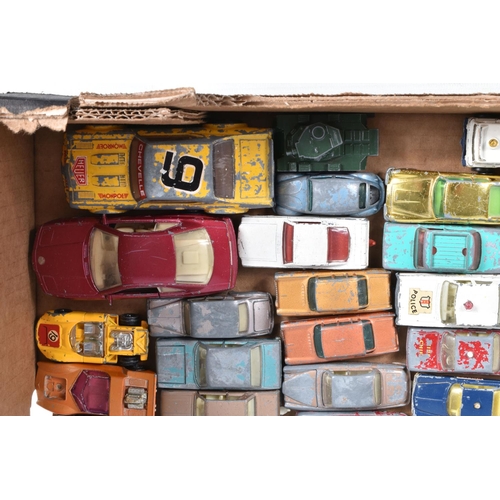 186 - A QUANTITY OF UNBOXED AND ASSORTED PLAYWORN DIECAST VEHICLES, majority are Matchbox 1 - 75 series or... 