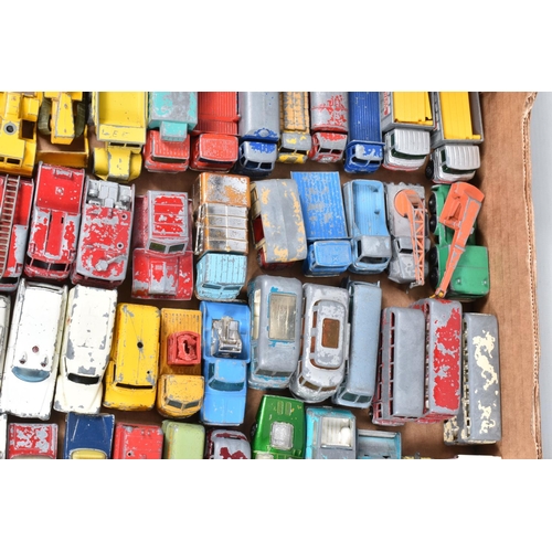 186 - A QUANTITY OF UNBOXED AND ASSORTED PLAYWORN DIECAST VEHICLES, majority are Matchbox 1 - 75 series or... 