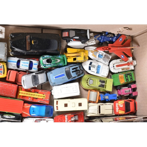 192 - A QUANTITY OF UNBOXED AND ASSORTED PLAYWORN DIECAST VEHICLES, to include a quantity of Corgi Juniors... 