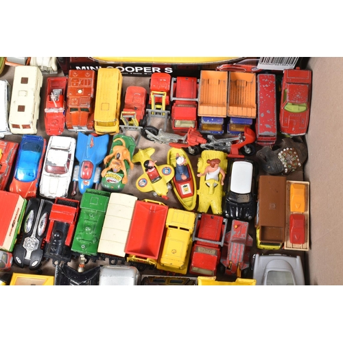 192 - A QUANTITY OF UNBOXED AND ASSORTED PLAYWORN DIECAST VEHICLES, to include a quantity of Corgi Juniors... 