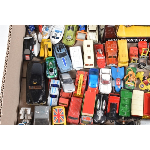 192 - A QUANTITY OF UNBOXED AND ASSORTED PLAYWORN DIECAST VEHICLES, to include a quantity of Corgi Juniors... 