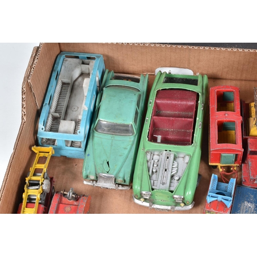 193 - A QUANTITY OF UNBOXED AND ASSORTED PLAYWORN DIECAST VEHICLES, to include Corgi, including Austin Cam... 