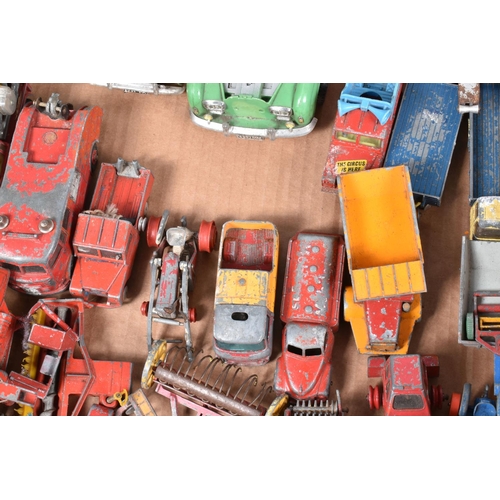 193 - A QUANTITY OF UNBOXED AND ASSORTED PLAYWORN DIECAST VEHICLES, to include Corgi, including Austin Cam... 