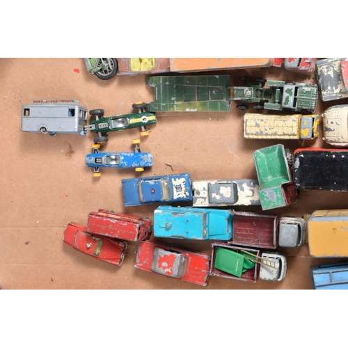 193 - A QUANTITY OF UNBOXED AND ASSORTED PLAYWORN DIECAST VEHICLES, to include Corgi, including Austin Cam... 