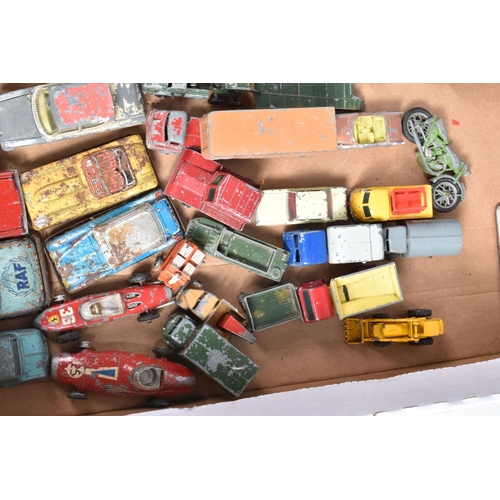 193 - A QUANTITY OF UNBOXED AND ASSORTED PLAYWORN DIECAST VEHICLES, to include Corgi, including Austin Cam... 