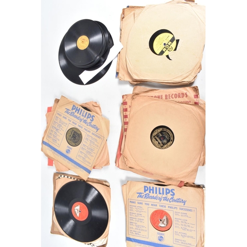 194 - A QUANTITY OF ASSORTED 78 RPM RECORDS AND BOOKS ETC., to include assorted records, a quantity of Gil... 