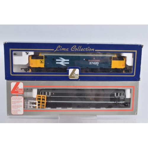 196 - TWO BOXED OO GAUGE LIMA COLLECTION MODEL RAILWAY LOCOMOTIVES, to include a Class 37 no. 37420 'The S... 