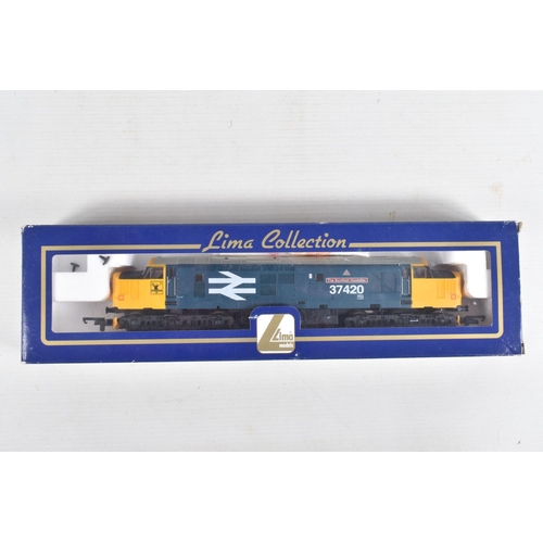 196 - TWO BOXED OO GAUGE LIMA COLLECTION MODEL RAILWAY LOCOMOTIVES, to include a Class 37 no. 37420 'The S... 