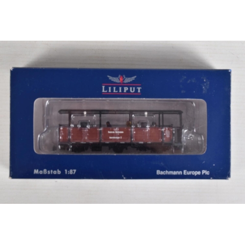 207 - THREE BOXED HOe GAUGE  LILIPUT COACHES, to include a Dome Car Museum Coach, NLB Epoch V, model no. L... 