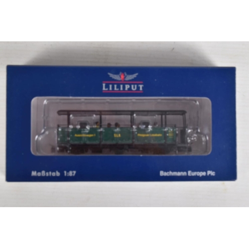 207 - THREE BOXED HOe GAUGE  LILIPUT COACHES, to include a Dome Car Museum Coach, NLB Epoch V, model no. L... 