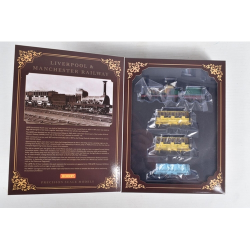 222 - A BOXED OO GAUGE HORNBY MODEL RAILWAY TRAIN THREE COACH CENTENARY CELEBRATION  PACK, L&MR,  Centenar... 