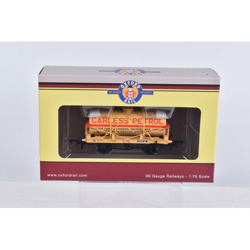 297 - A COLLECTION OF BOXED  OO GAUGE OXFORD RAIL MODEL RAILWAY ROLLING STOCK, to include a Pack of Three ... 