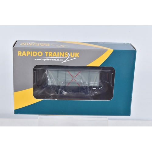 304 - FOUR BOXED OO GAUGE RAPIDO TRAINS UK MODEL RAILWAYS ROLLING STOCK, to include a GPV Gunpowder van Di... 