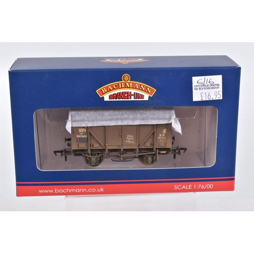 307 - NINE BOXED OO GAUGE BACHMANN BRANCHLINE MODEL RAILWAY ROLLING STOCK, to include a 12T BR Plywood Fru... 