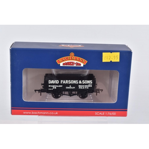 308 - SEVEN BOXED OO GAUGE BACHMANN BRANCHLINE MODEL RAILWAYS ROLLING STOCK, to include two of the Conflat... 