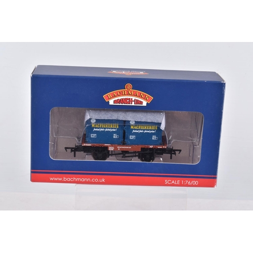 308 - SEVEN BOXED OO GAUGE BACHMANN BRANCHLINE MODEL RAILWAYS ROLLING STOCK, to include two of the Conflat... 