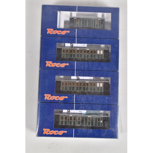 319 - THREE BOXED HO GAUGE ROCO  RAILWAY MODELS, to include a Steam Locomotive 'Zuckersusi', no.  4, model... 