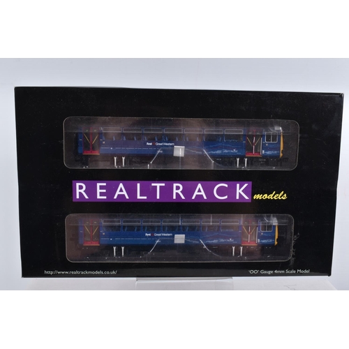 322 - TWO BOXED OO GAUGE REALTRACK MODEL RAILWAY LOCOMOTIVE, to include a Class 143 Two Car 'Pacer' DMU, n... 