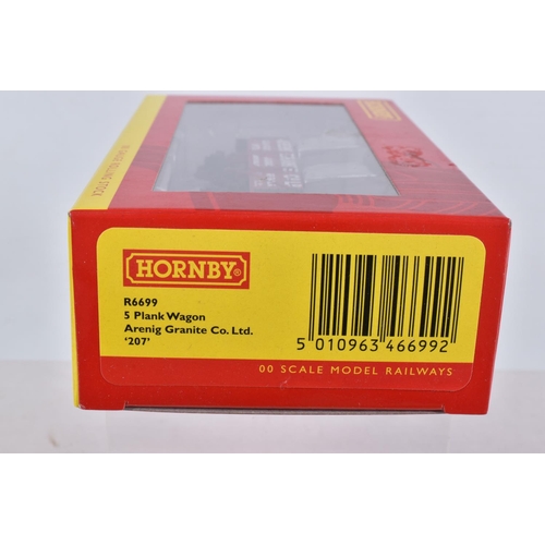 332 - TEN BOXED HORNBY 00 SCALE WAGONS, to include two  5 Plank Wagon Arenig Granite Co.Ltd ' 207' models,... 