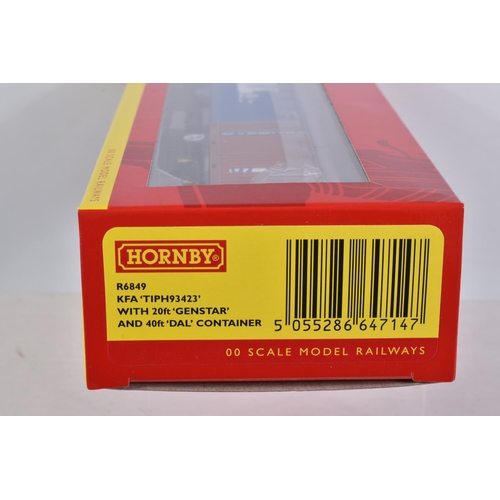 336 - SIX BOXED 00 SCALE HORNBY MODELS AND A BLISTER PACK OF 00 SCALE CONTAINERS, to include a GWR Autocoa... 