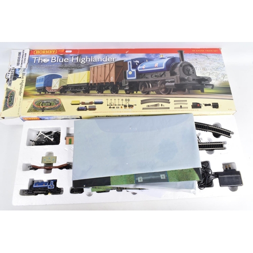 356 - A BOXED HORNBY RAILWAYS OO GAUGE THE BLUE HIGHLANDER SET, No.R1101, comprising class 0F 'Pug' saddle... 