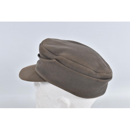 364 - TWO WWII ERA STYLE GARMAN ARMY HATS, the first is a field cap with Luftwaffe insignia to the front a... 