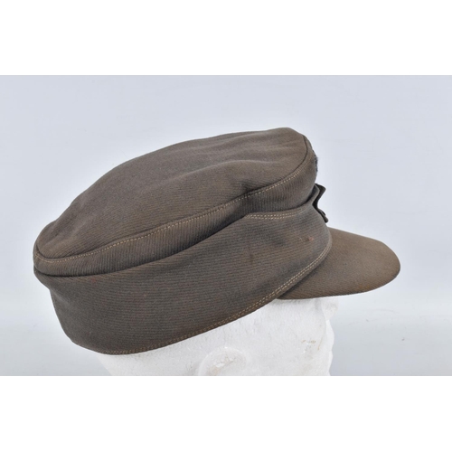 364 - TWO WWII ERA STYLE GARMAN ARMY HATS, the first is a field cap with Luftwaffe insignia to the front a... 