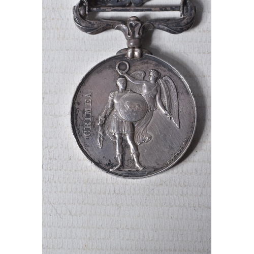 386 - A CRIMEA MEDAL WITH TWO CLASPS, the medal is named to S.Denning 50th regiment, the clasps are for In... 