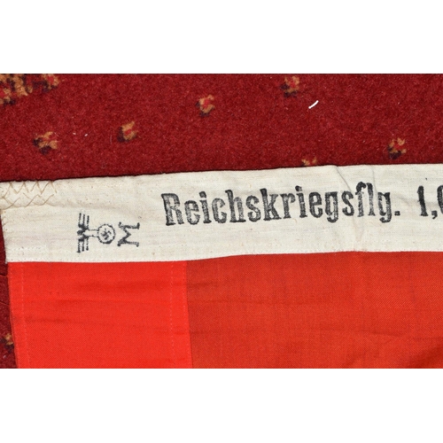 388 - A WWII ERA GERMAN KRIEGSMARINE FLAG, this is marked with an Eagle and M indicating it was for the Kr... 